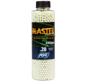 Топчета ASG Blaster Tracer Green 0.28 g – 6 mm био светещи BB, 3300 бр.