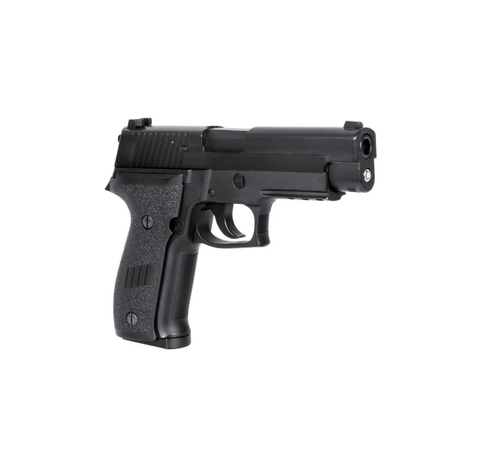 Еърсофт пистолет HFC HG-175B-C Metal Black 6mm, зелен газ, Blowback, 21 заряда