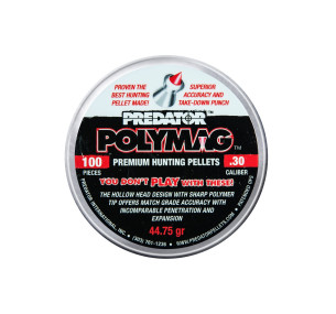 JSB Predator PolyMag .30 (7.62 mm) – 100 бр / 2,900 g (44,75 gr) – ловни чашки с полимерен връх за PCP JSB Predator PolyMag .30 (7.62 mm) – 100 бр / 2,900 g (44,75 gr) – ловни чашки с полимерен връх за PCP