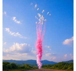 Пиробатерия димна Enigma Fireworks RED / BLUE 25 изстрела Ø30 mm – за разкриване пола на бебето