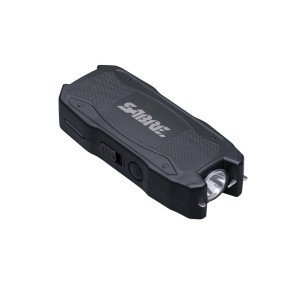 Sabre Stun Gun with Flashlight – 1,552 µC Charge, 120 Lumen LED, Battery Level Indicator 