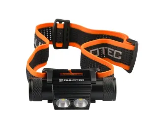 Dulotec H1 LED Headlamp – 1850 Lumens, White Light, 18650 Battery 