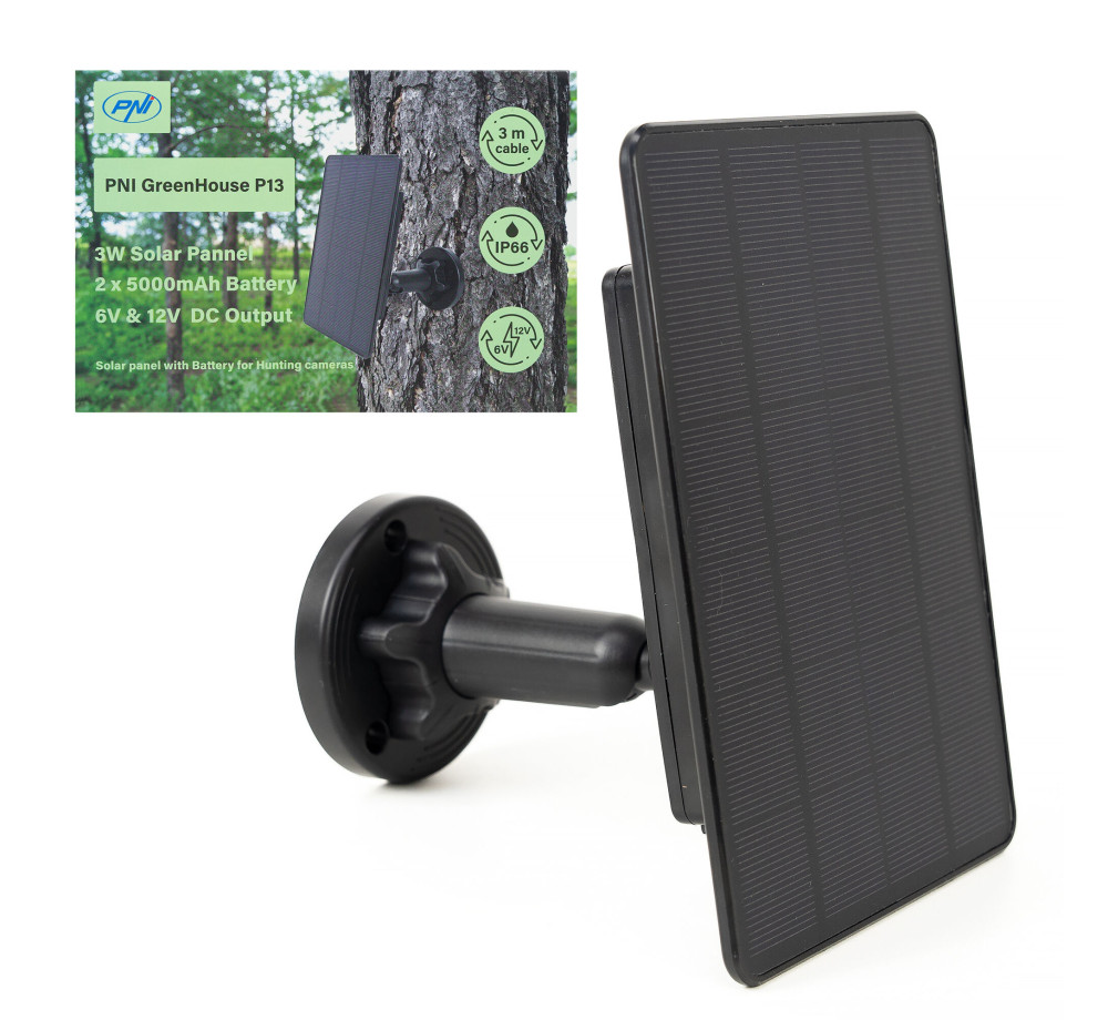 Соларен панел PNI GreenHouse P13 3W – 5200 mAh, 6V/12V, IP66