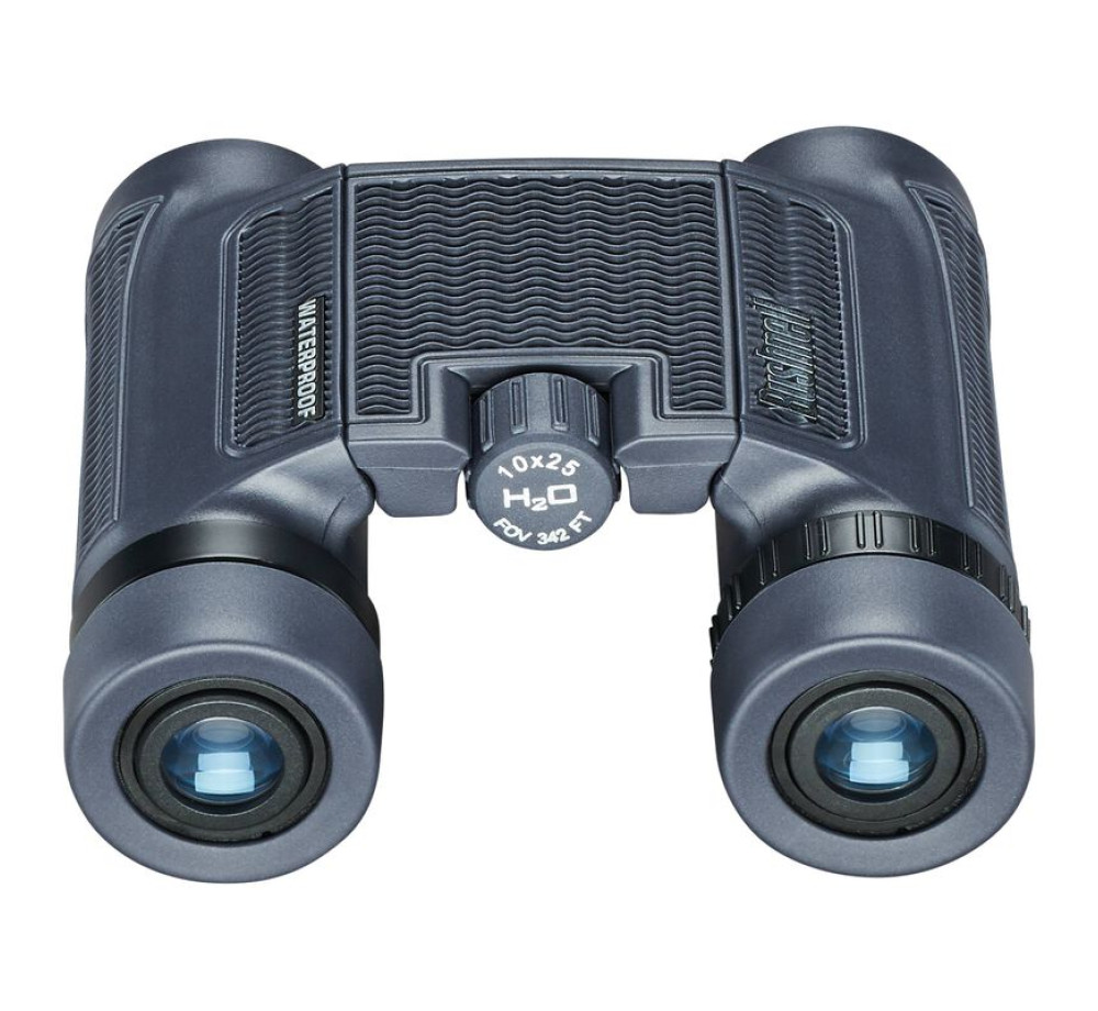 Binoclu Bushnell H2O 10x25 – compact, impermeabil IPX7, prisme BaK-4, roof