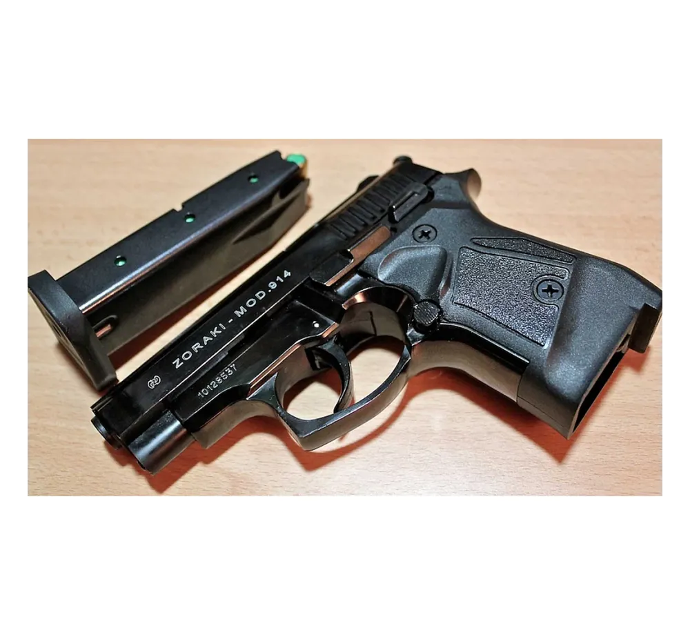Zoraki 914 Auto Black 9mm P.A.K. – компактен газов/сигнален пистолет 14+1, 85 мм