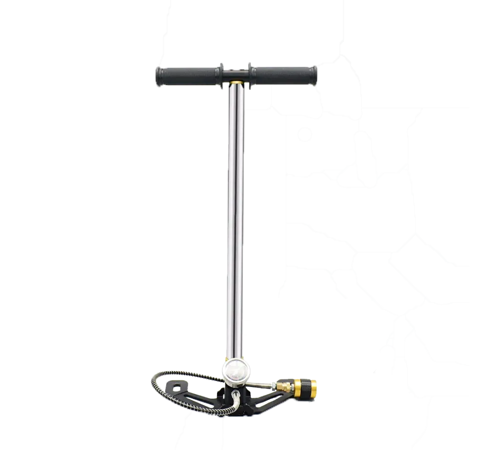 Ръчна PCP помпа ZY Ningbo ZY0013SS – 300 bar / 4500 PSI, 3-степенна, инокс