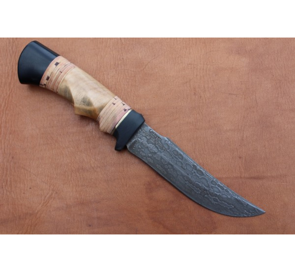 Туристически нож Bulat T001-V1, ръкохватка наборна бяла