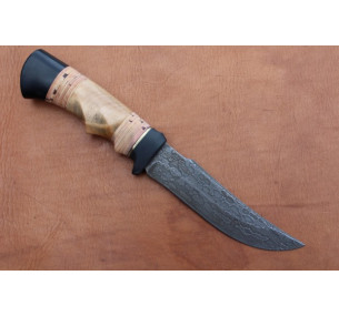 Туристически нож Bulat T001-V1, ръкохватка наборна бяла 