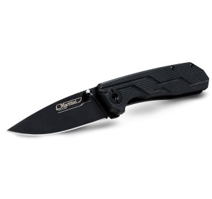 Cuțit pliabil Marttiini Black 8 970110, oțel inoxidabil cromat, mâner negru G10, liner lock