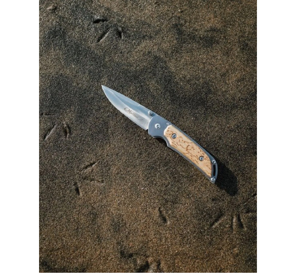 Сгъваем нож Marttiini MFK Curly Birch 915111, японска неръждаема стомана, къдрава бреза, liner lock
