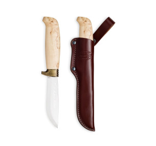 Marttiini Deluxe Skinner – Stainless Steel Blade, Waxed Curly Birch Handle, Leather Sheath Marttiini Deluxe Skinner – Stainless Steel Blade, Waxed Curly Birch Handle, Leather Sheath