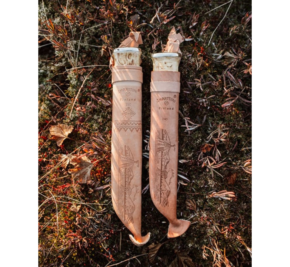Marttiini Lapp 240 Hunting Knife – Stainless Steel, Curly Birch Handle, Leather Sheath Marttiini Lapp 240 Hunting Knife – Stainless Steel, Curly Birch Handle, Leather Sheath