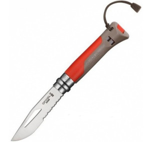 Туристически нож Opinel N°08 Outdoor Earth / Red – 8.5 см, 110 dB 