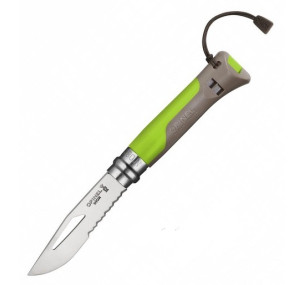 Туристически нож Opinel N°08 Outdoor Earth-Green – 8.5 см, 110 dB 