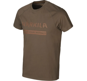 Тениска Harkila - Logo, в цвят Slate brown