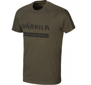 Тениска Harkila - Logo, В Цвят Willow green